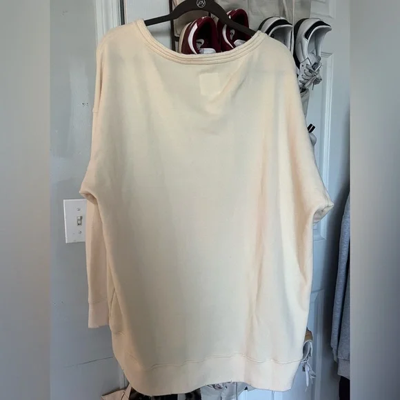 NWT Aerie Cream Criss Cross Sweater - Picture 2 of 9